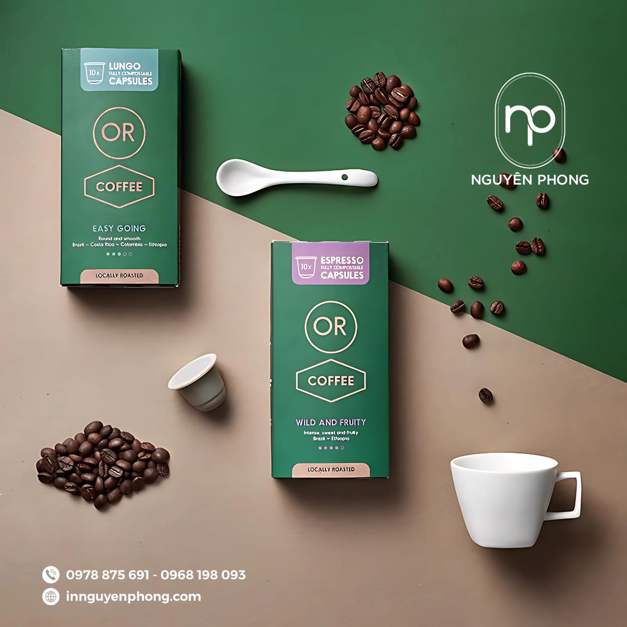 Kích thước hộp đựng cafe hộp 250 - 500g